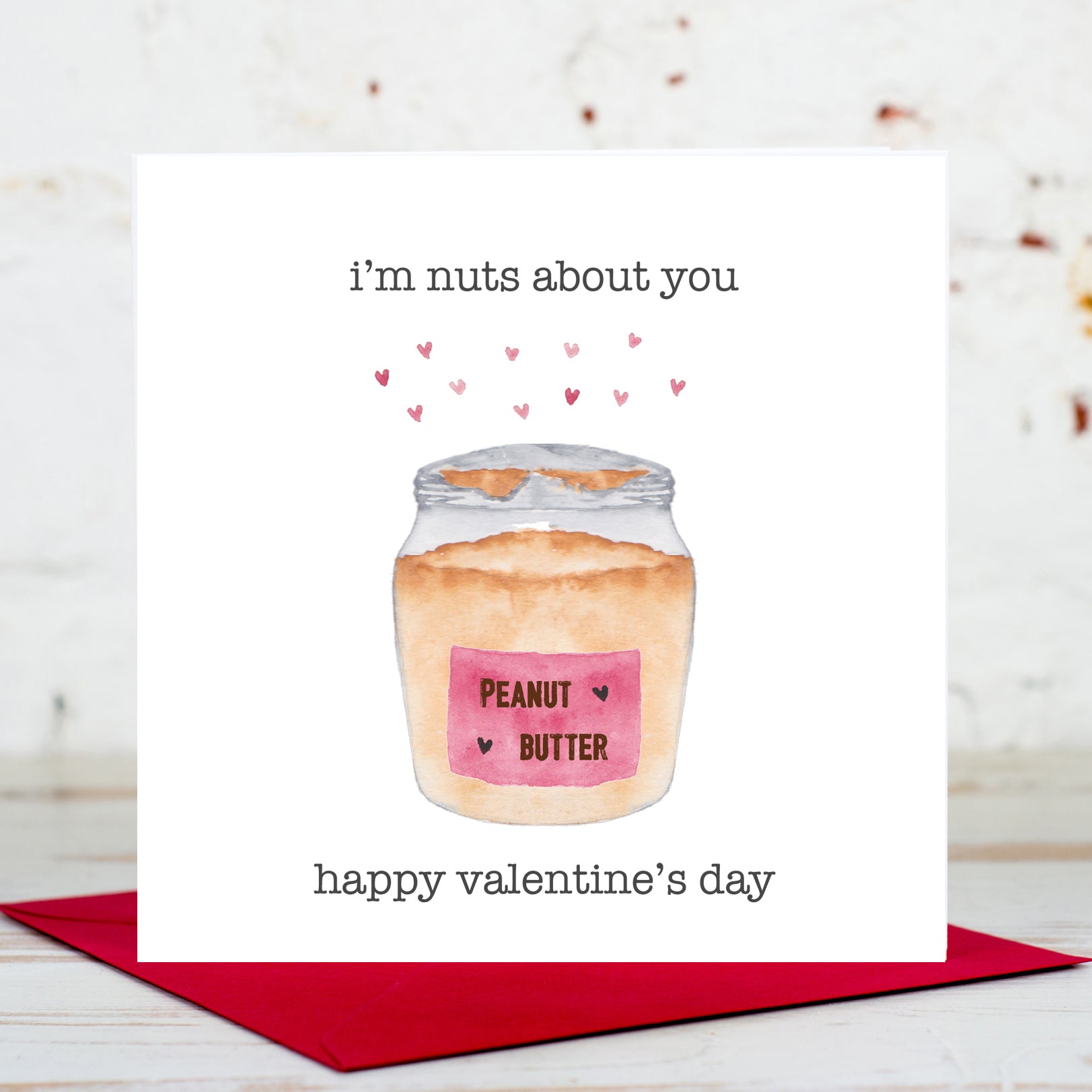 Nuts About You Peanut Butter Valentine's Day Card