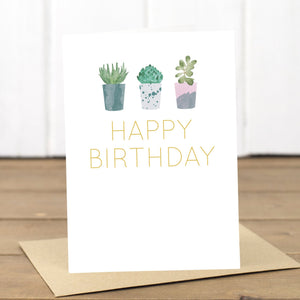 Birthday Succulents Card - Yellowstone Art Boutique