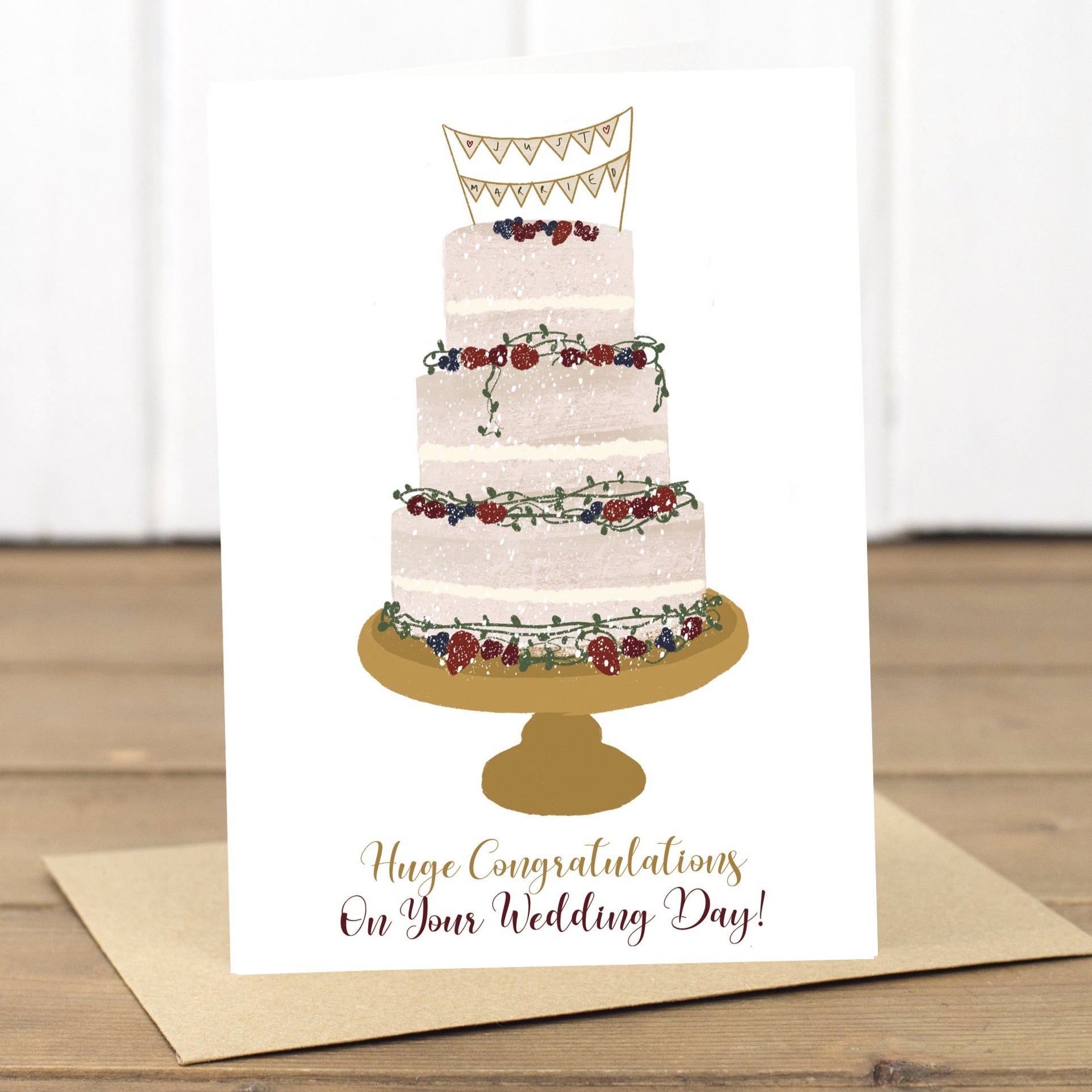 Wedding Cake Card - Yellowstone Art Boutique