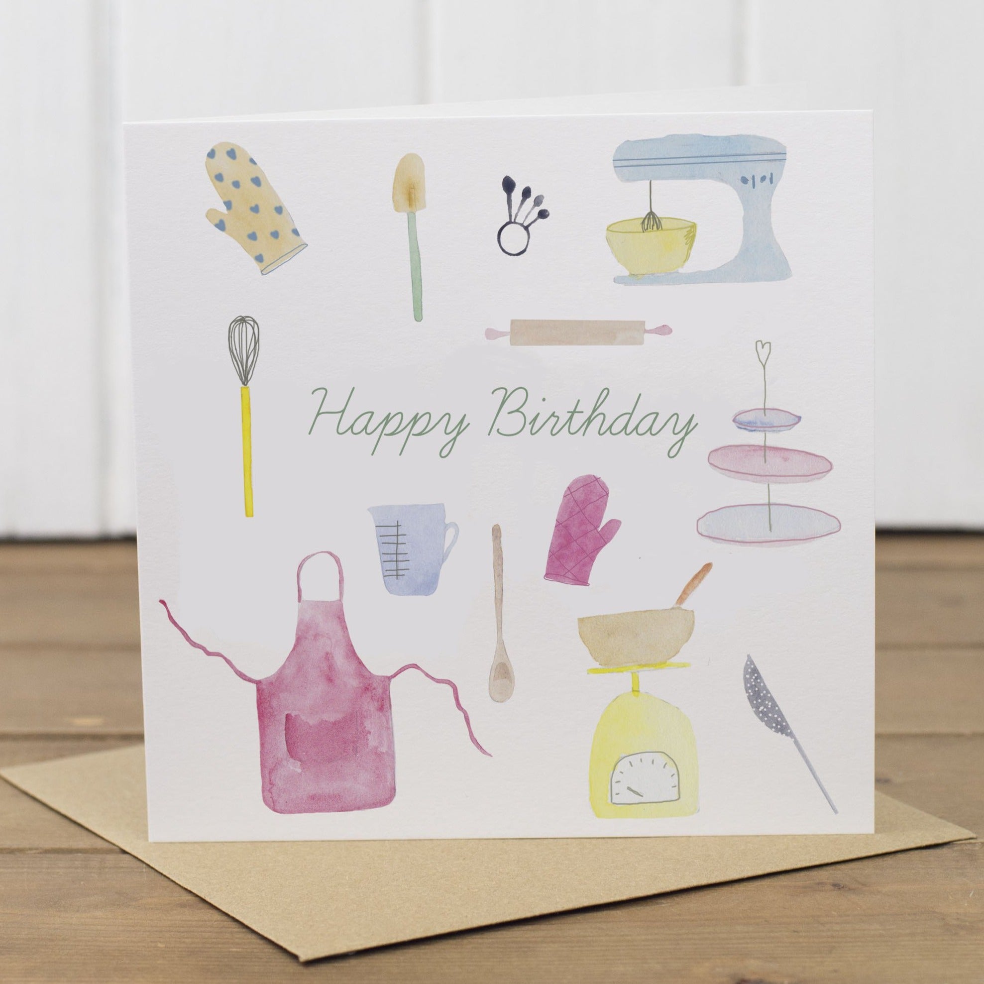 Baking Happy Birthday Card - Yellowstone Art Boutique