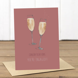 Engaged Champagne Card - Yellowstone Art Boutique