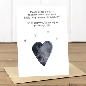 Hard Times Black Heart Card - Yellowstone Art Boutique