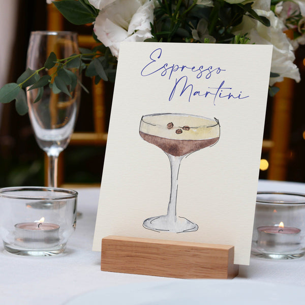 Cocktail Wedding or Party Table Names Cards