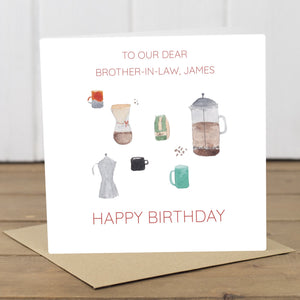 Personalised Coffee Birthday Card - Yellowstone Art Boutique