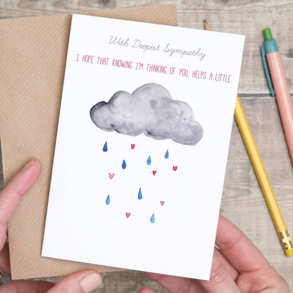 With Deepest Sympathy Cloud Card - Yellowstone Art Boutique