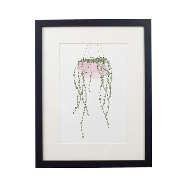 String of Pearls Plant Art Print - Yellowstone Art Boutique