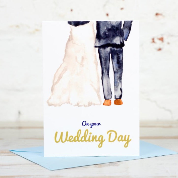 Bride & Groom Wedding Day Card - Yellowstone Art Boutique