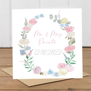 Personalised Floral Wreath Any Occasion Card