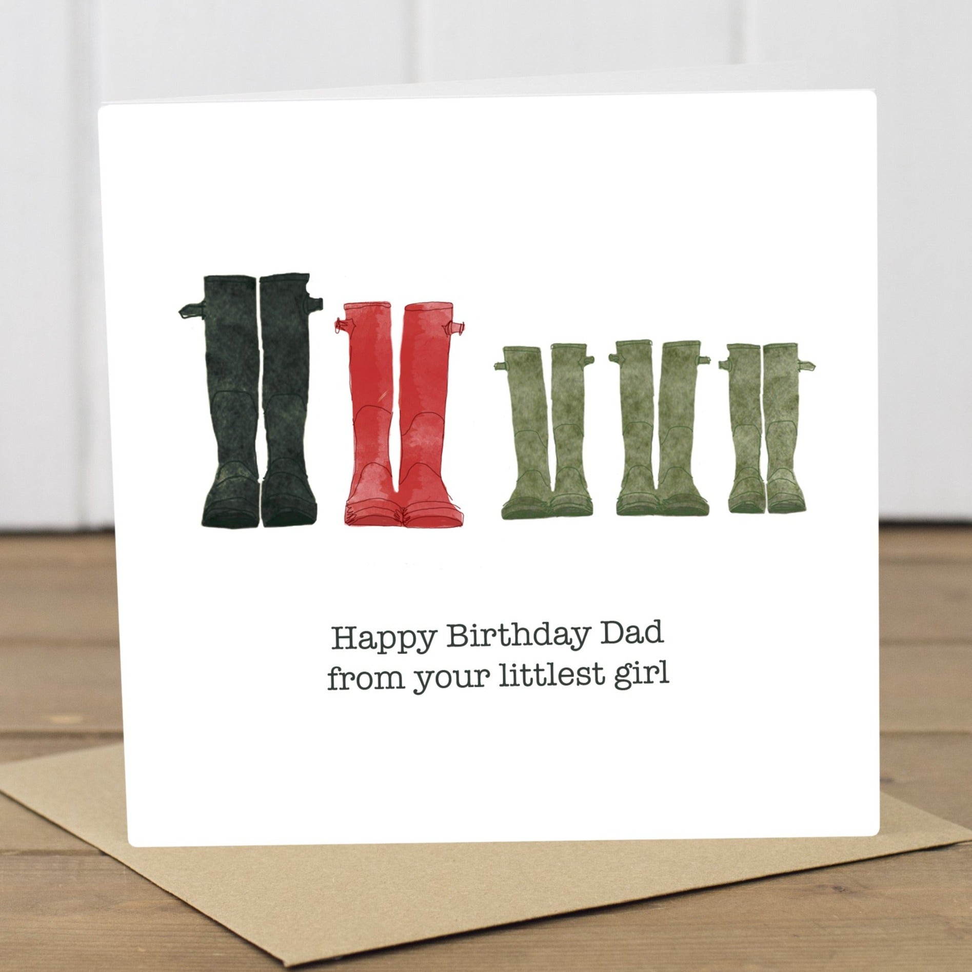 Personalised Wellies Card - Yellowstone Art Boutique